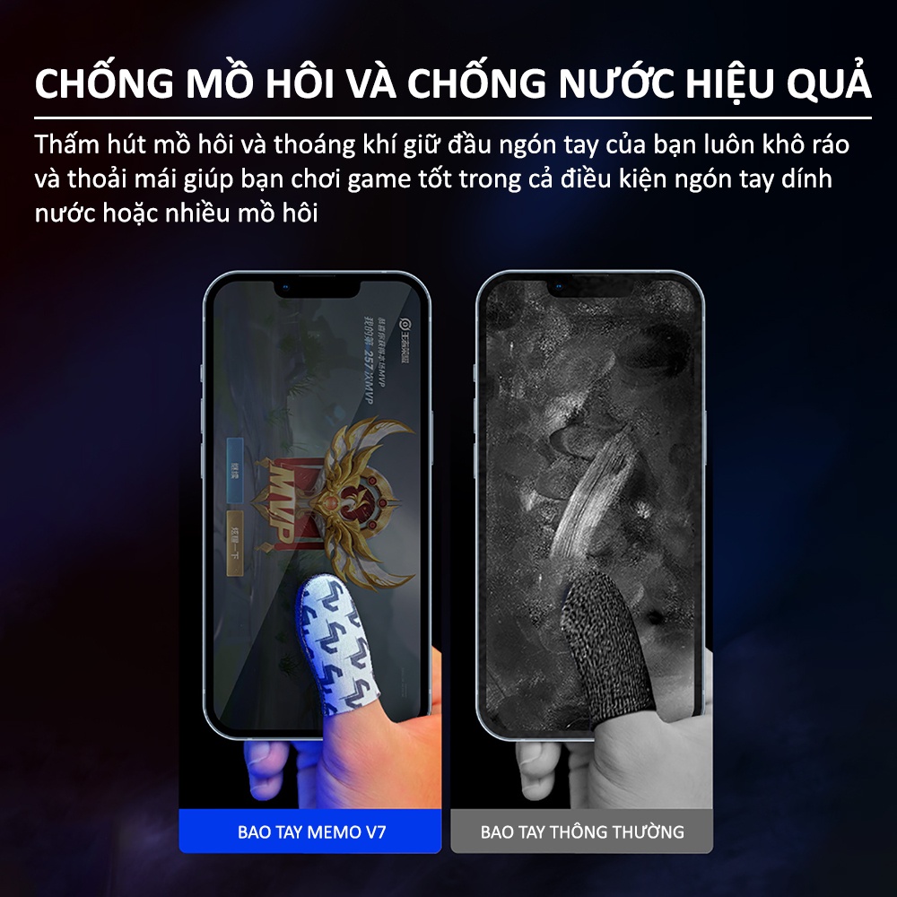 Minh họa khả năng thấm hút mồ hôi của MEMO V7